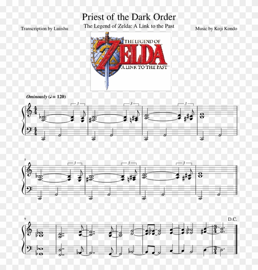Priest Of The Dark Order - Sheet Music Clipart #4071764