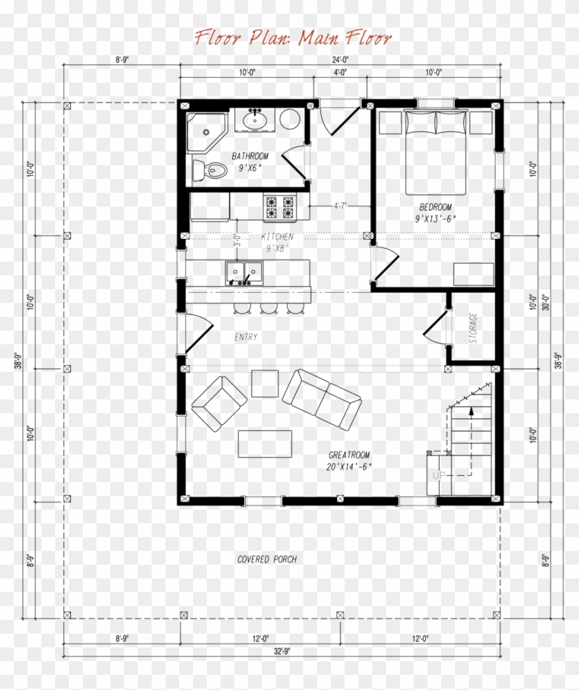 Pre-designed Ponderosa Country Barn Home Main Floor - Barndominium With Loft Plans Clipart #4071872