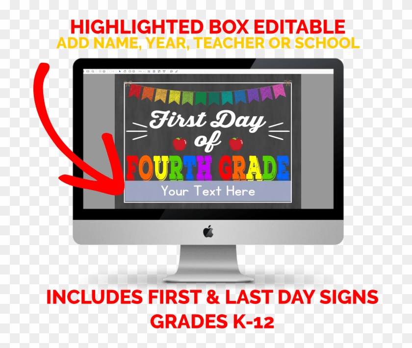 Grab A Complete K-12 Set Of First Day Of School Signs - Games Clipart #4072133