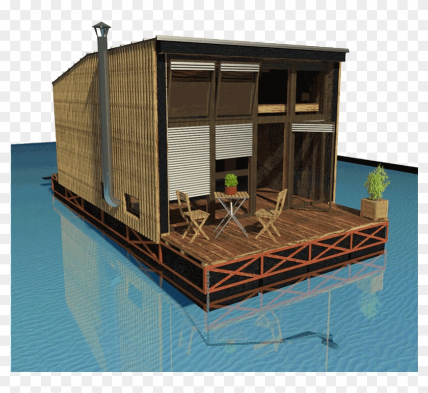 Floating House Plans Sharon - Tiny Houseboat Designs Clipart #4072139