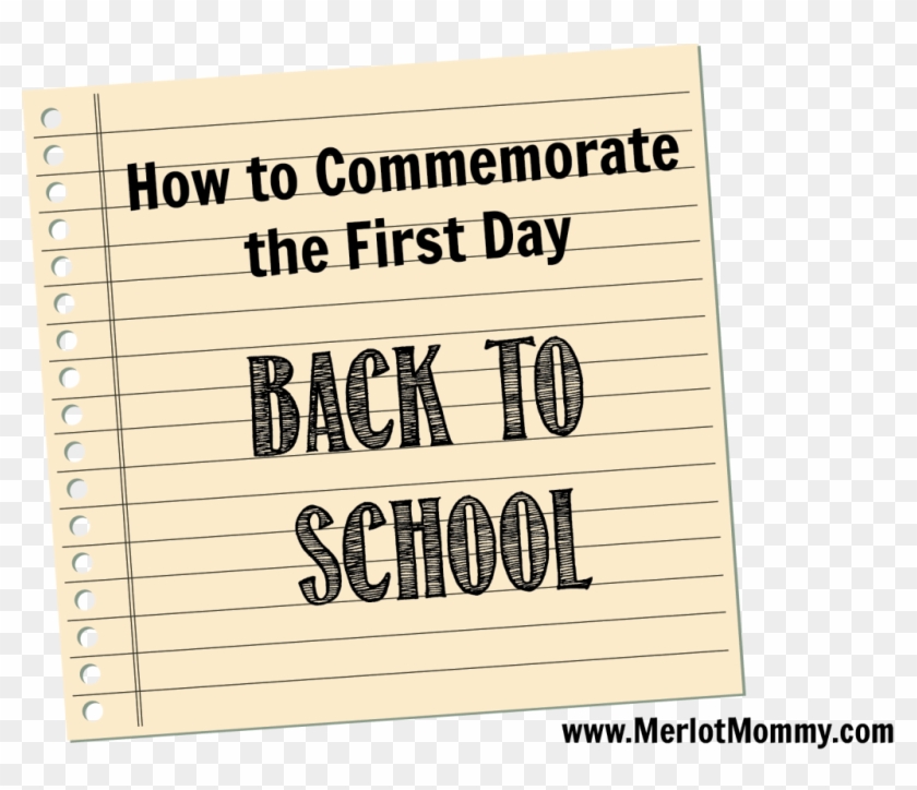First Day Back To School Commemorate - Cocktail Clipart