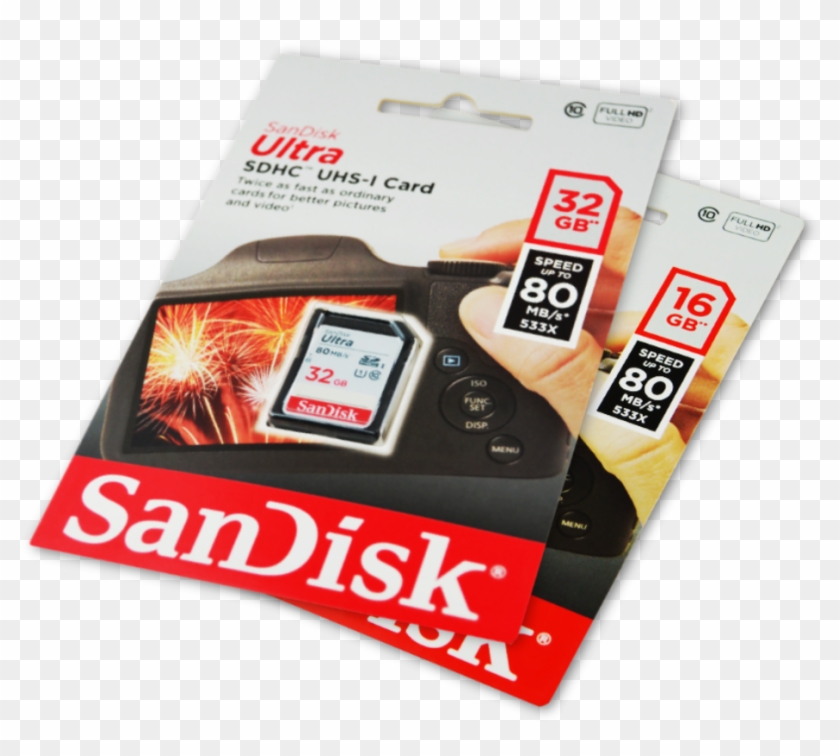 Image Showing 16gb And 32gb Sandisk Memory Cards - Sandisk Clipart #4072583