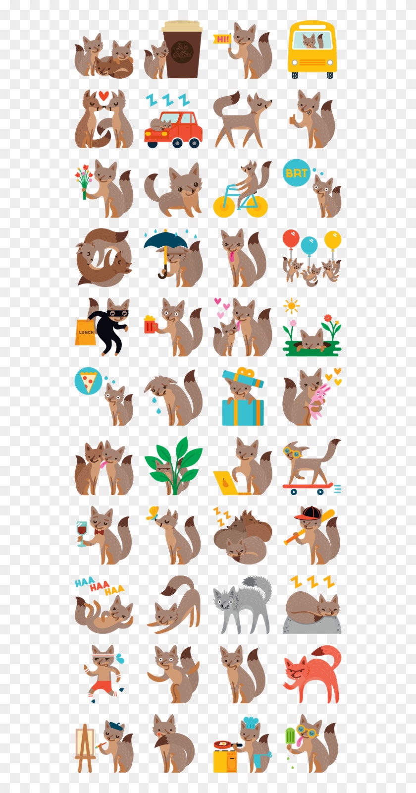 Facebook Foxes By Jayde Fish - Sticker Zorro Facebook Clipart