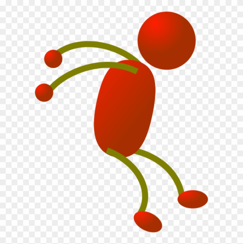 Stick Figure Man Jumping Vector Clip Art - Dibujos Animados De Saltar - Png Download #4073940