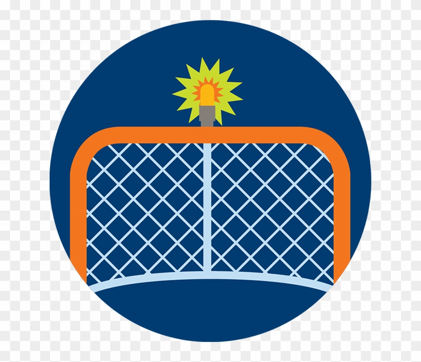 A Light Flashes On Top Of A Hockey Net - Grandpa Pig Clipart #4074012