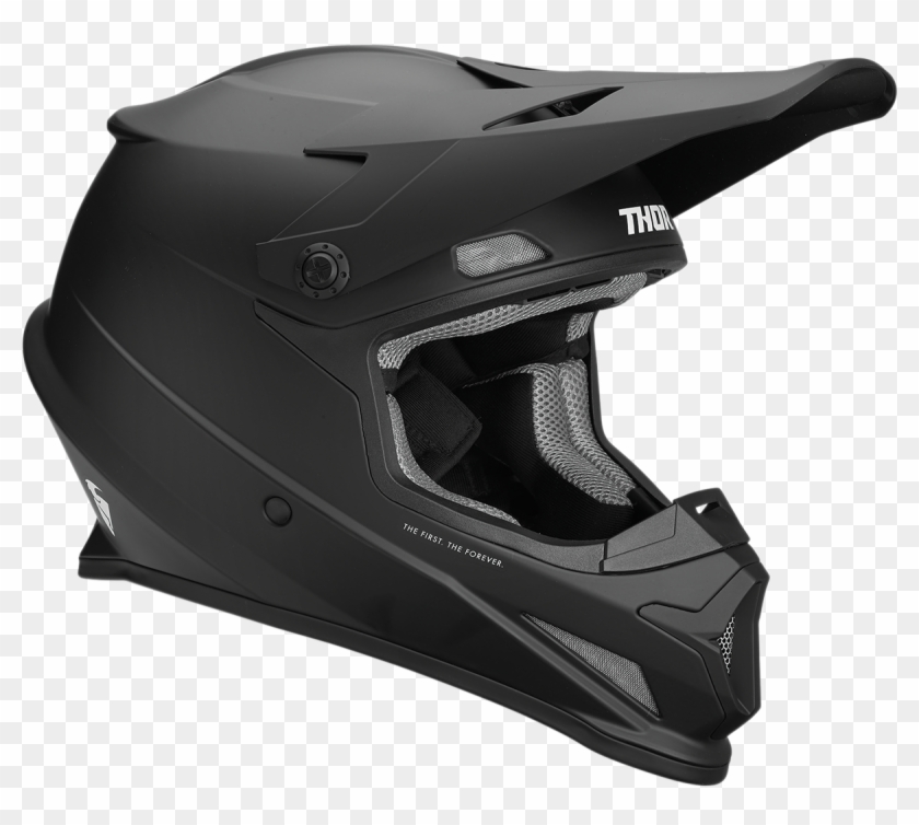 Thor Sector Unisex Fullface Offroad Riding Dirt Bike - Mat Black Mx Helmet Clipart