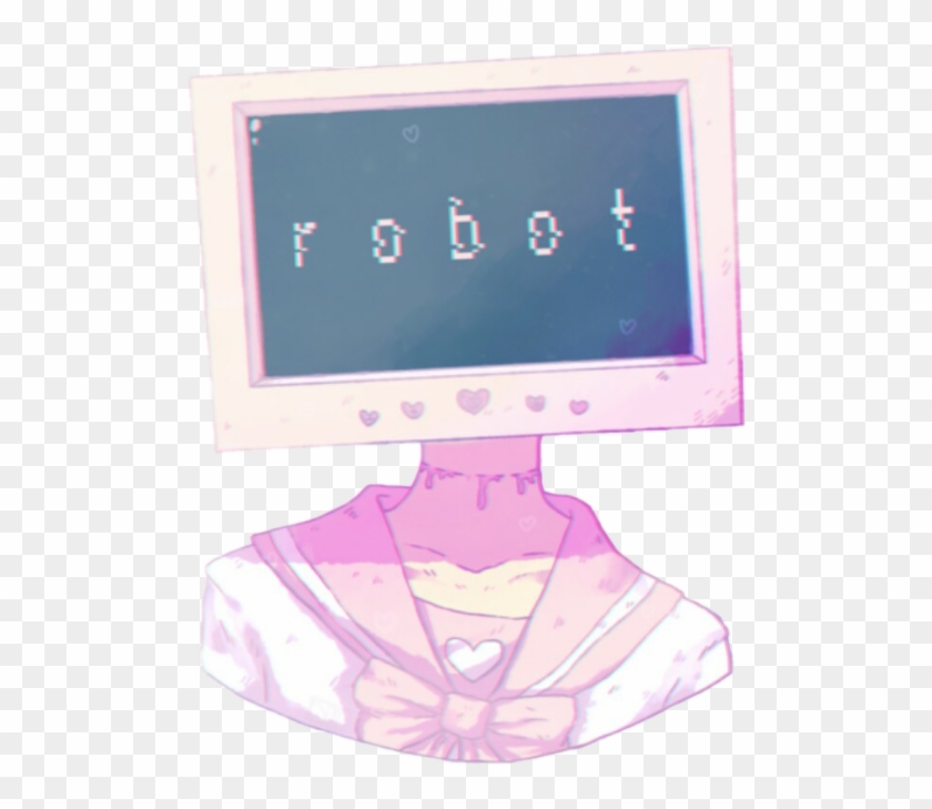 #robot #aesthetic #tumblr #anime #computer #pink #polarfoxiestickers - Vaporwave Pastel Aesthetic Clipart