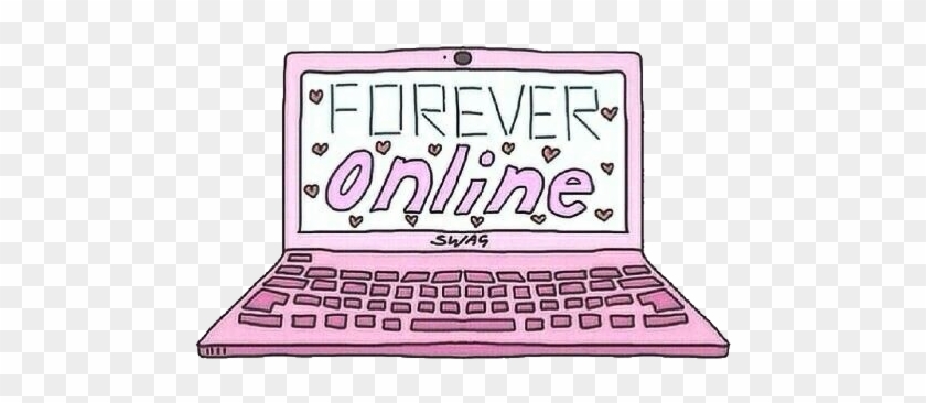 Overlay Online Computer Pink Tumblr Young Tumblr Freeto - Forever Online Clipart #4074949