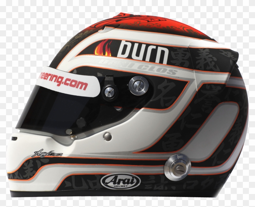 Lucas Di Grassi Dani Clos 2009 Gp2 Helmet - Racing Helmet Side Png Clipart #4075239