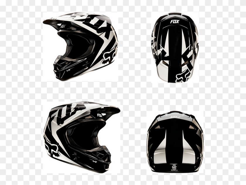 Fox V1 Helmet Race Black - Blue Fox Motocross Helmet Clipart #4075500