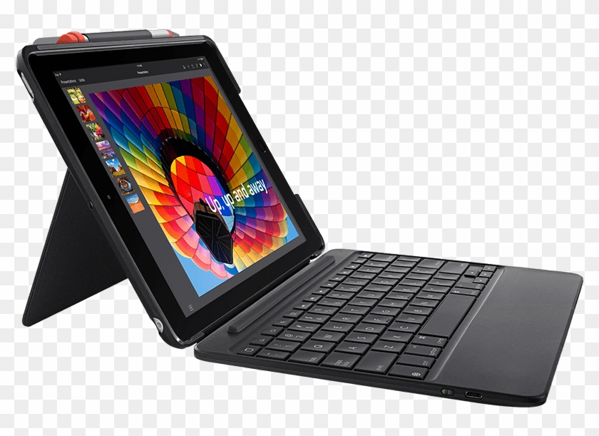 Facebook Twitter Google Linkedin Stumbleupon Tumblr - Logitech Slim Combo With Detachable Keyboard For Ipad Clipart