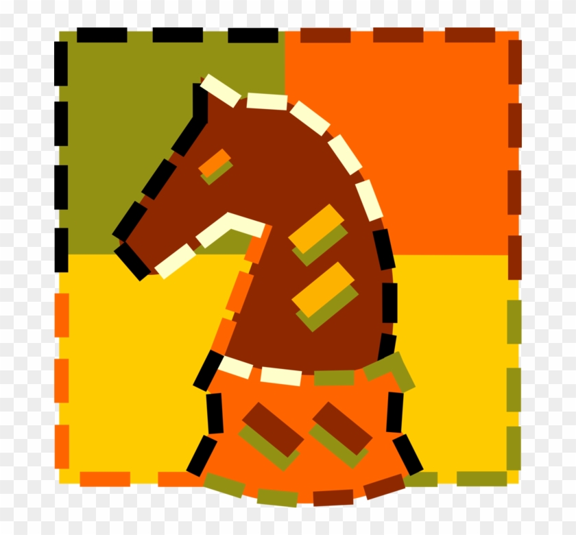 Vector Illustration Of Knight Horse's Head Piece In - Illustration Clipart