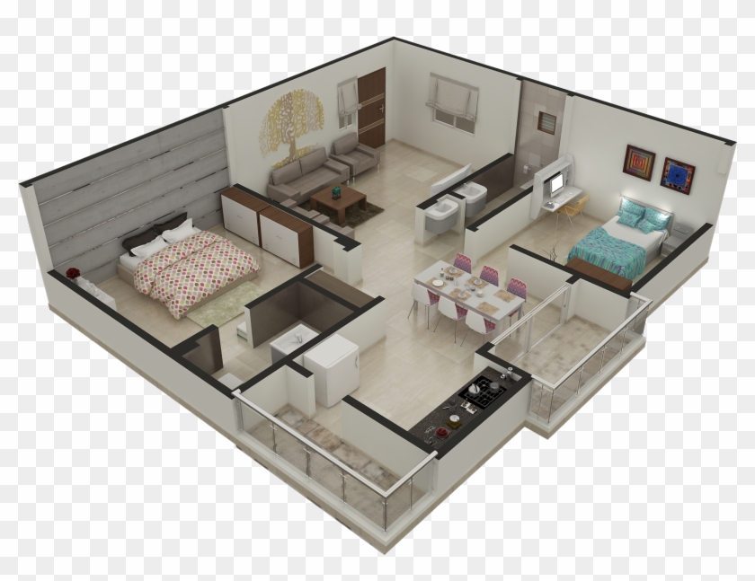 3d Floor Plan Design - Floor Plan Clipart #4076156