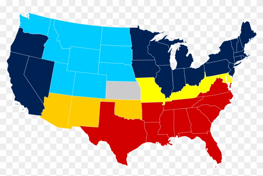 1864, Us Secession Map - Missouri Compromise Clipart