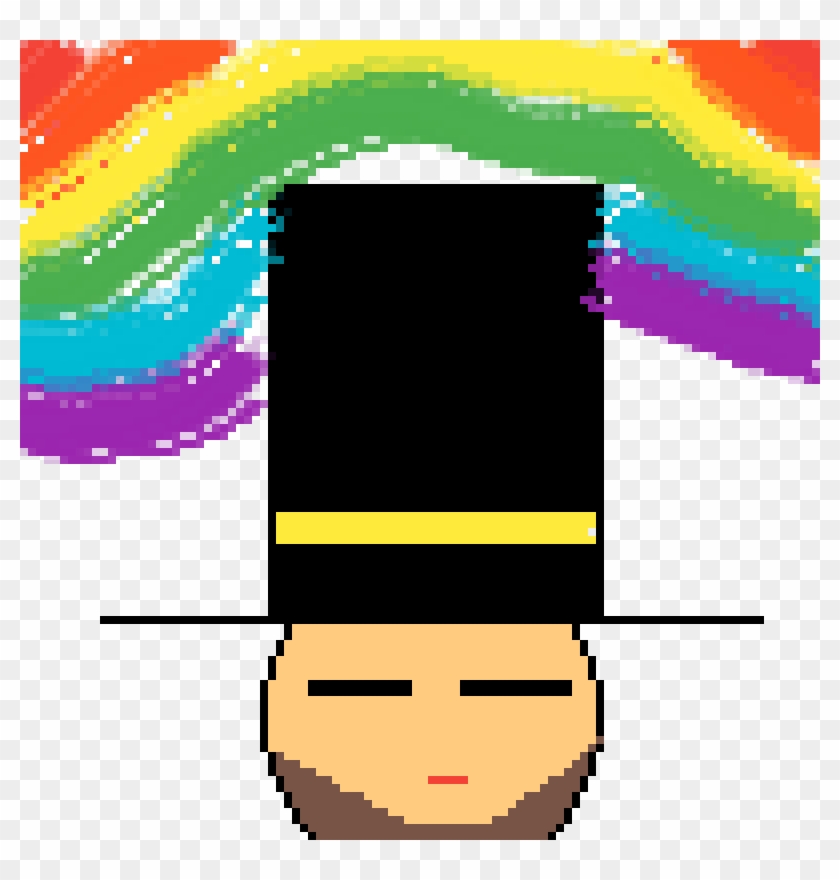Abe Lincoln With Hat, Squinting And With A Rainbow - Cartoon Clipart #4076458