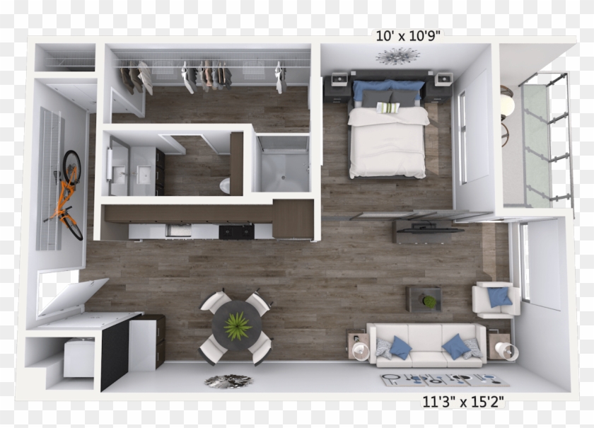 3d Floor Plan Image - Floor Plan Clipart #4076678