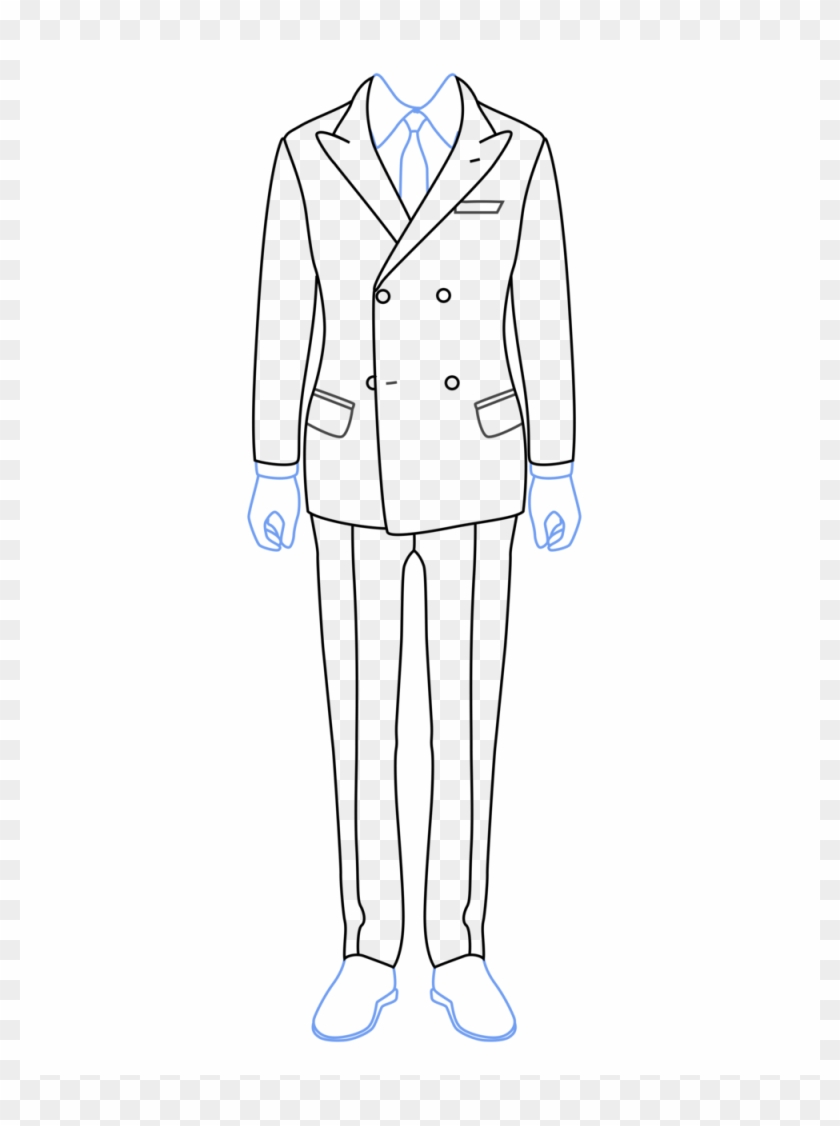 Double Breasted Templates Sunflowerman Clipart #4077877
