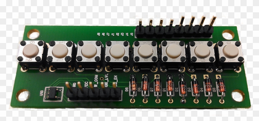 8 Push Button Board Click Here For Larger Image - Push Button Circuit Board Clipart