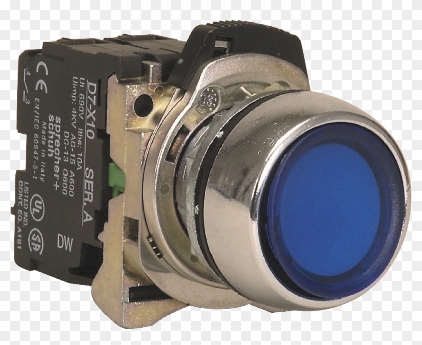 5mm Metal Flush Illum 24v Ac/dc 1no Blue - Film Camera Clipart