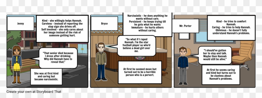 13rwhy Characterization - Cartoon Clipart #4080086