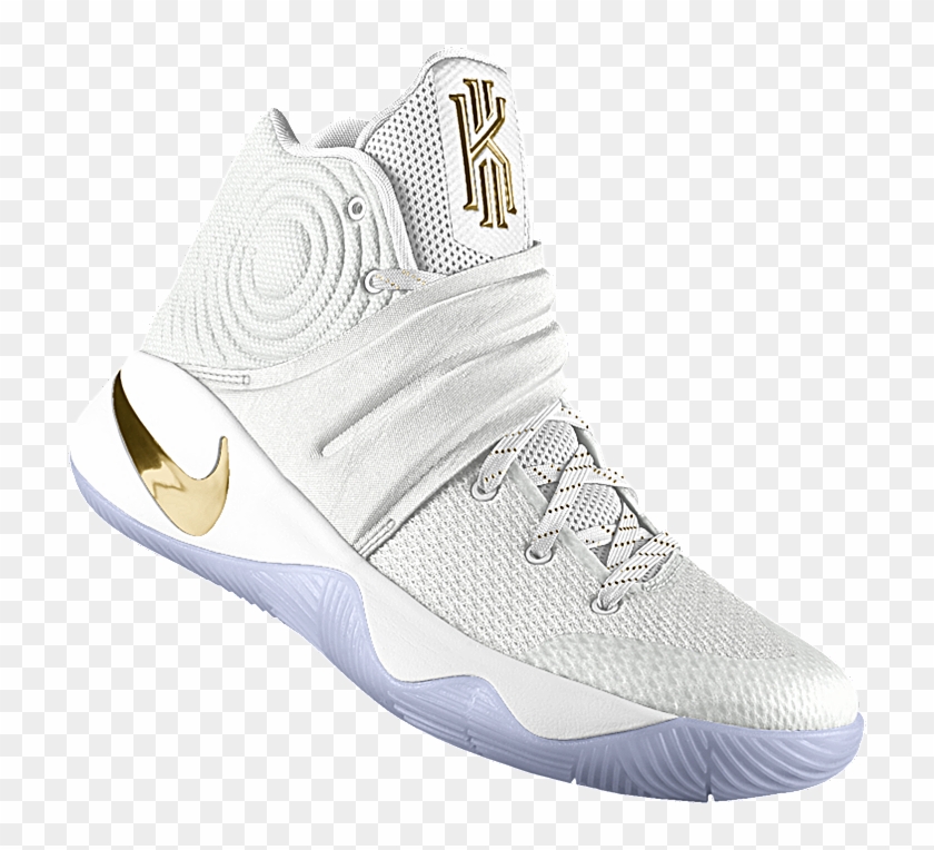 Kyrie Irving 2 Nike Id White And Gold - Shoes Basketball No Background Clipart
