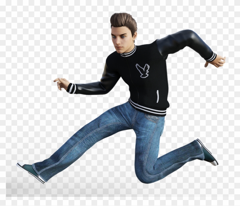 Man, Jump, Sport, Run, Fashion, Casual, Style, Clothing - Man Jumping Png Clipart