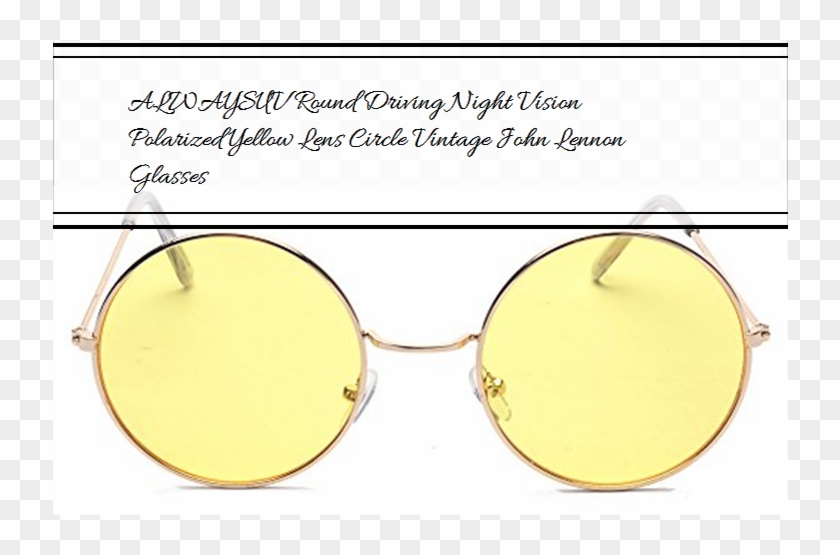 Alwaysuv Round Driving Night Vision Polarized Yellow - Circle Clipart #4080914