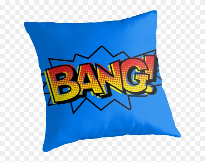 Bang Comic Onomatopoeia Throw Pillows By Gtdesigns - Pewdiepie Clipart