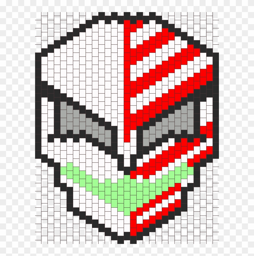 Bleach Full Mask Bead Pattern - Bleach Hollow Mask Perler Clipart