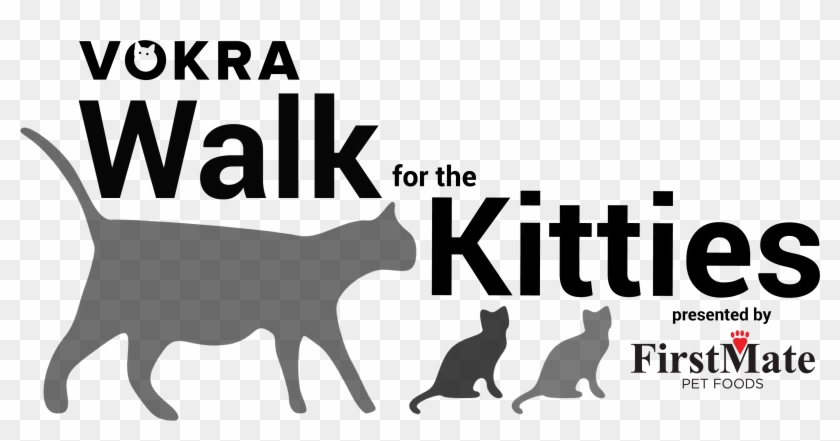 Walk For The Kitties - Black Cat Clipart #4082661