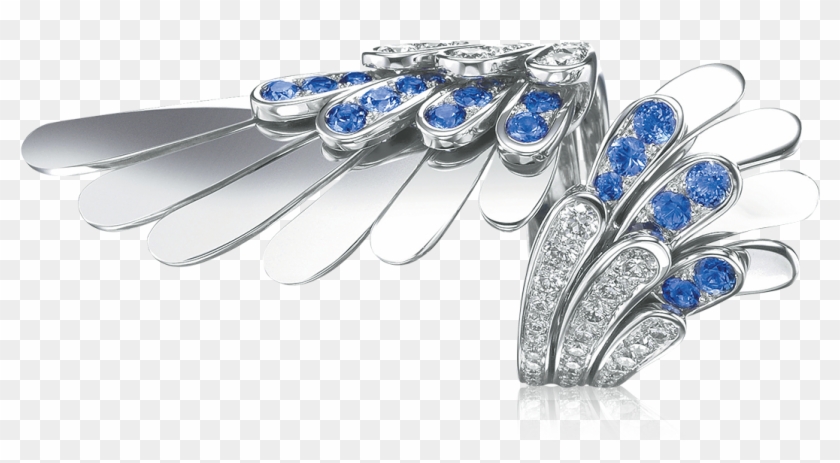 Angel Ring In 18k White Gold Set With Diamonds And - Platinum Clipart #4082665