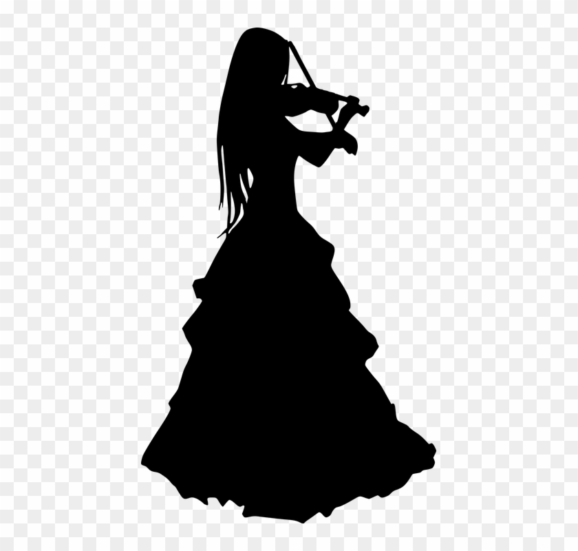 Silhouette Violinist Violin Woman Adult Classic - Girl Playing Violin Silhouette Clipart