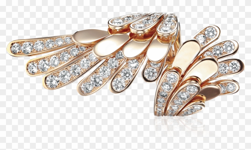 Angel Ring In 18k Rose Gold Set With 151 Diamonds Clipart #4082999