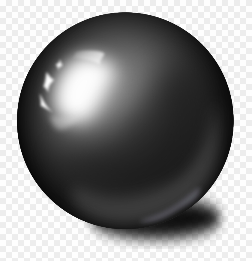 3d Black Ball Png Clipart #4083025