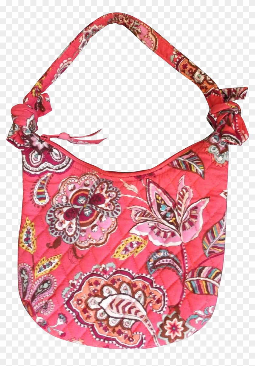 Retired Vera Bradley Call Me Coral Purse Handbag Discontinued - Hobo Bag Clipart #4083414