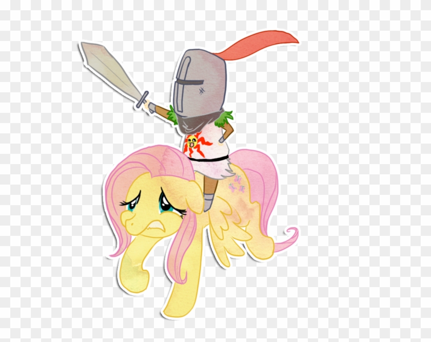 Otaku-bee, Crossover, Dark Souls, Fluttershy, Jolly - Mlp Solaire Clipart #4086510