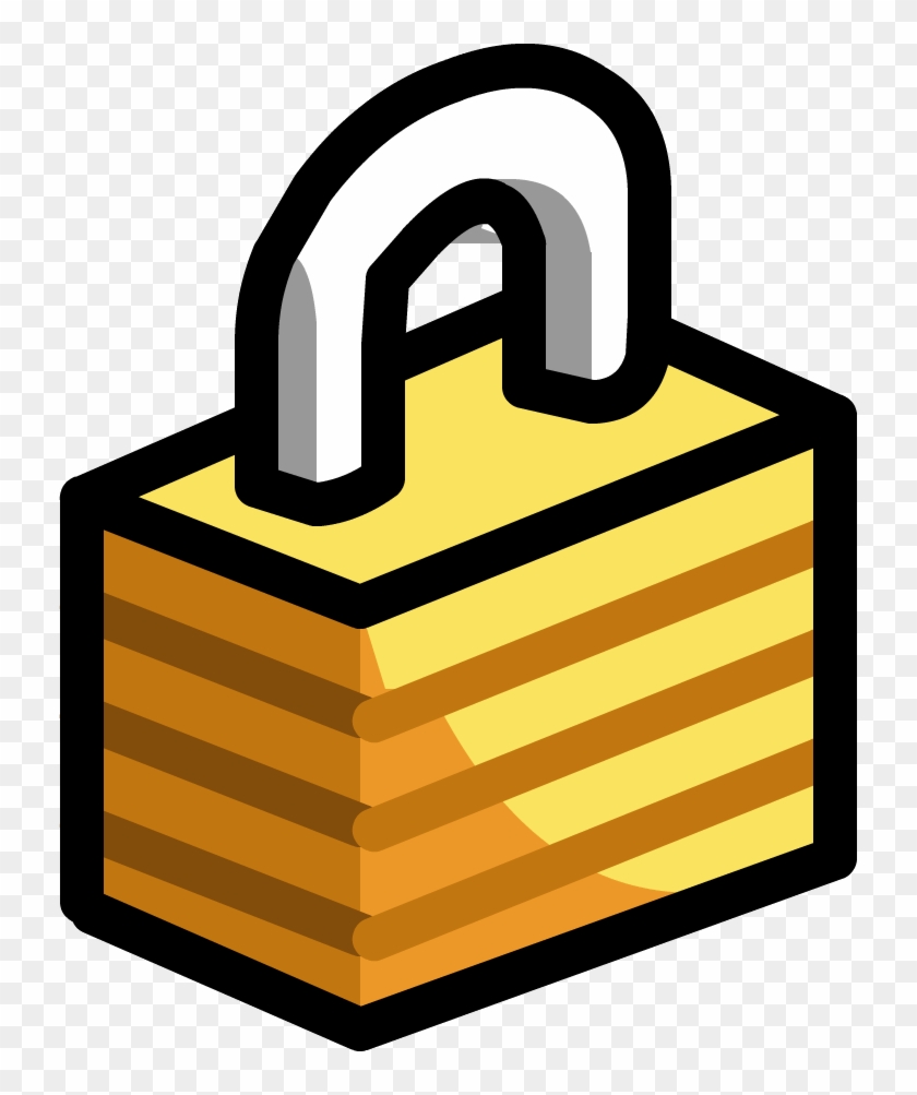 Design And Music - Club Penguin Lock Clipart