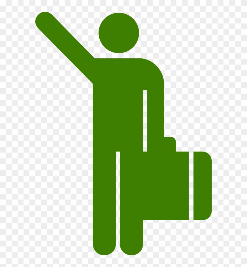 Man Waving For Taxi - Men Symbol Clipart #4087826