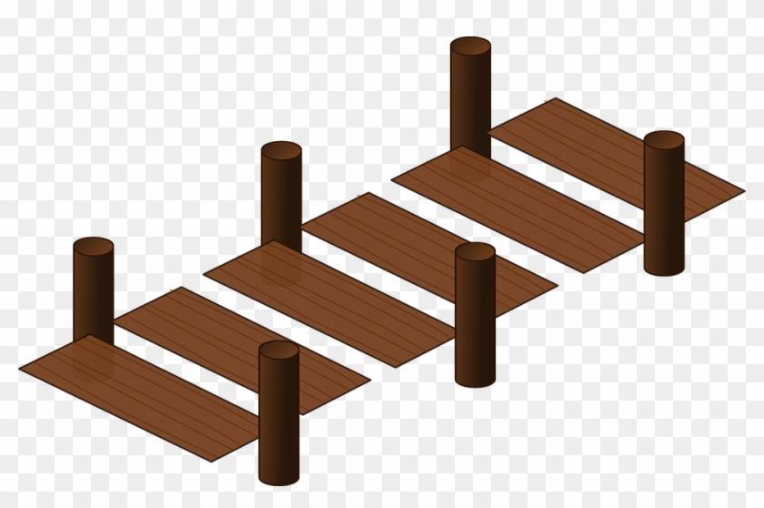 Bridge Wood Wooden Free Graphic On Pixabay - Jambatan Kayu Clipart #4088653
