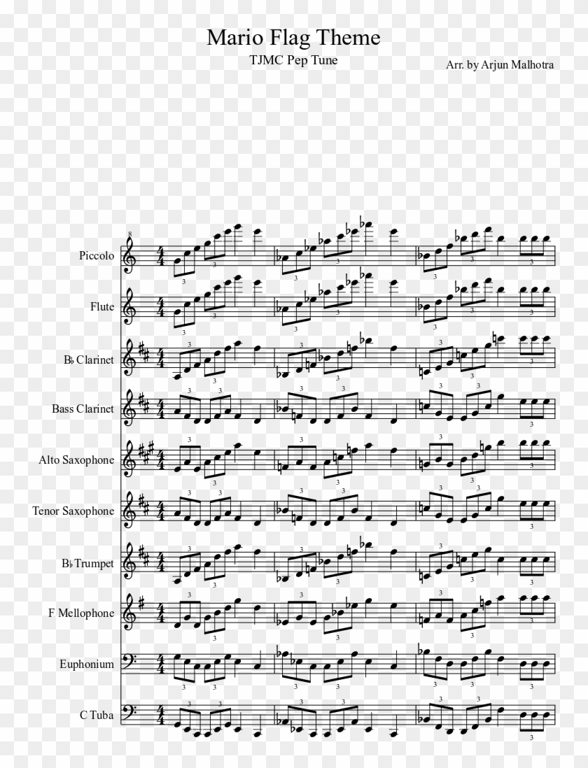 Mario Flag Theme Sheet Music Composed By Arr Seven Nation Army Recorder Sheet Music Clipart 4089008 Pikpng