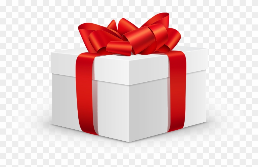 Redbox - Blue And White Gift Box Clipart