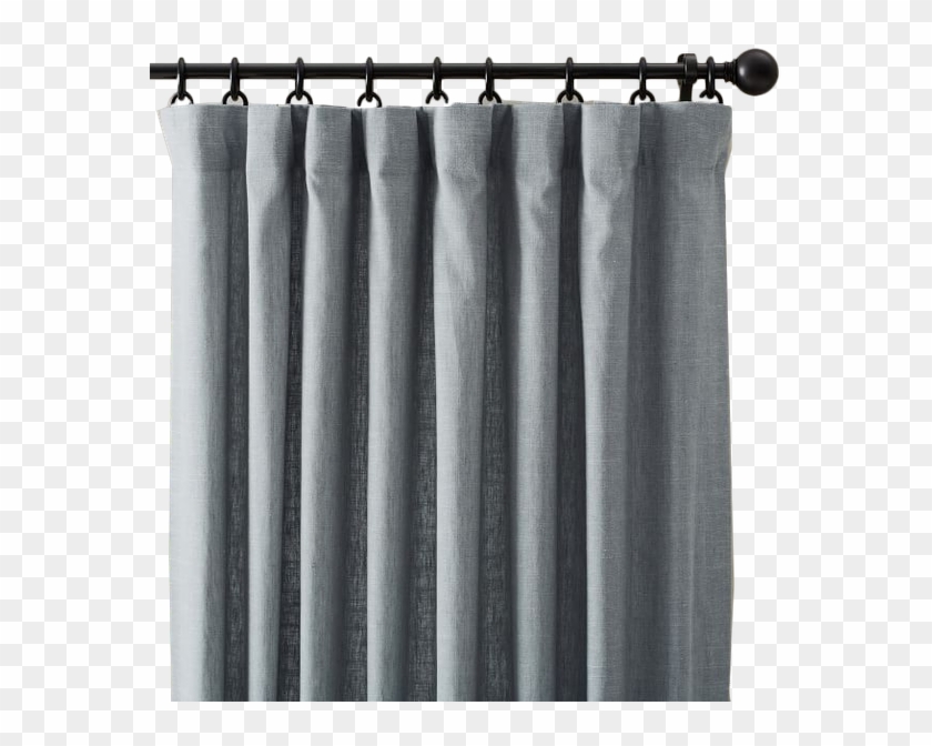 Emery Linen Pole-pocket Curtain - Window Covering Clipart #4090415