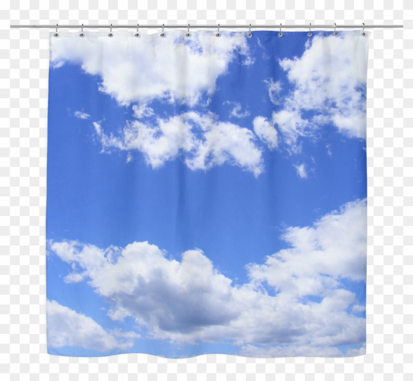 Blue Sky White Clouds Shower Curtain - Sky Colors Clipart
