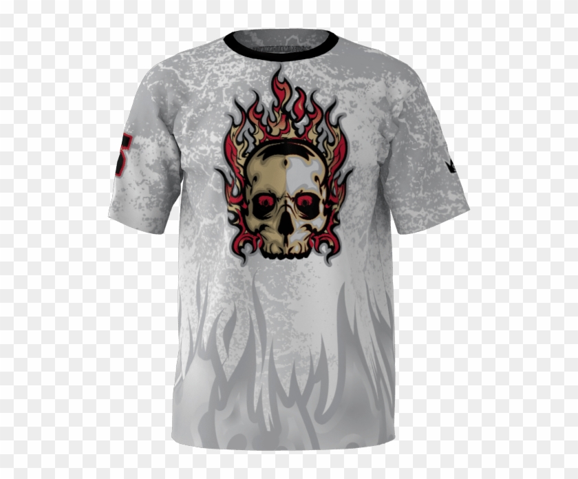 Wings Custom Dye Sublimated Softball Jersey - Skull Clipart #4090996