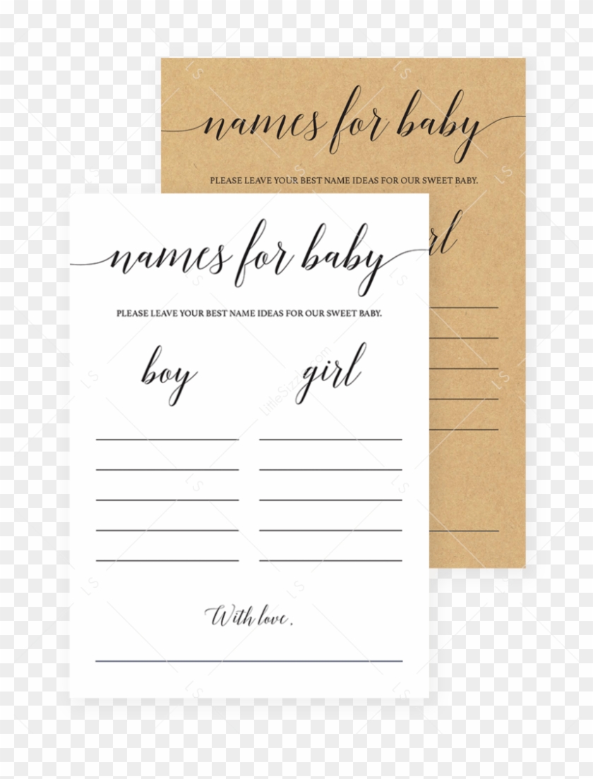 Printable Baby Name Suggestion Cards Instant Download Baby Name