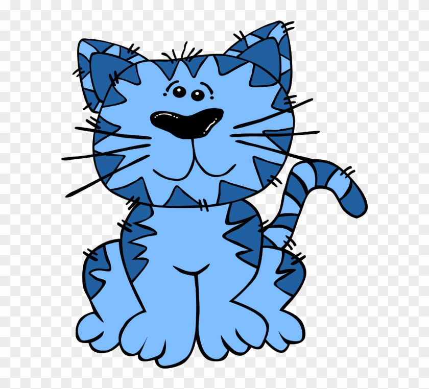 Blue Cat Clipart - Png Download