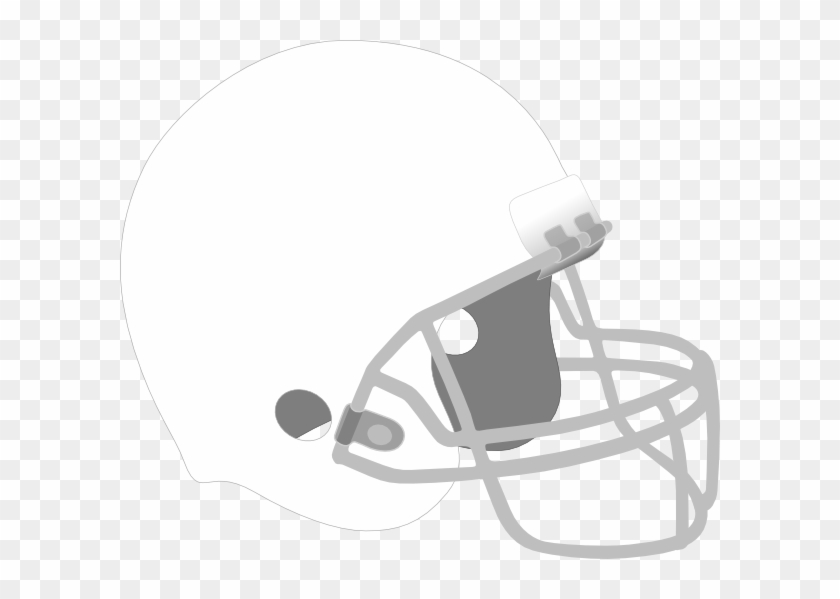 Football Helmet Clip Art - White Football Helmet Clipart - Png Download #4091282