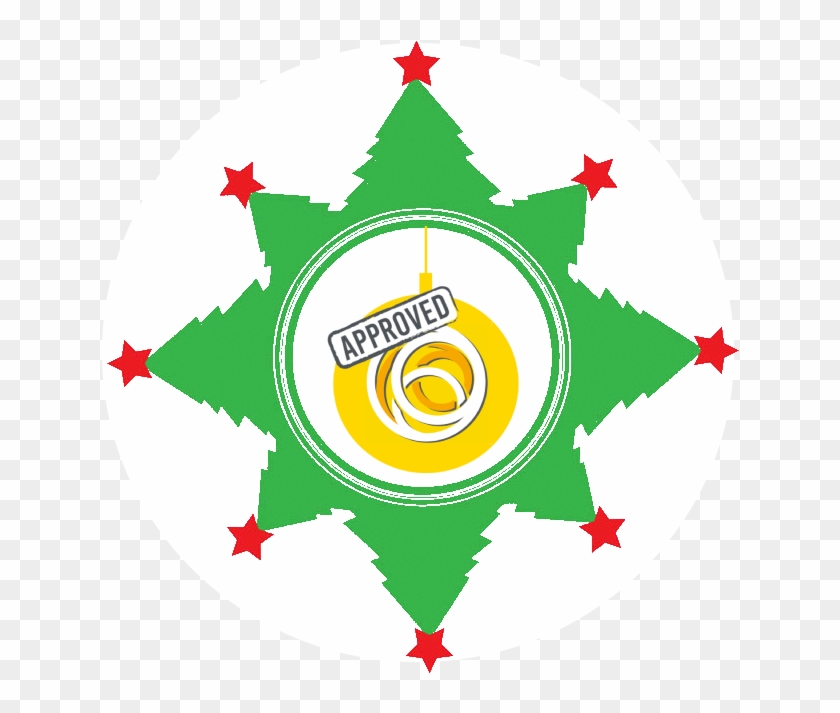 Christmas - Circle American Flag Border Clipart