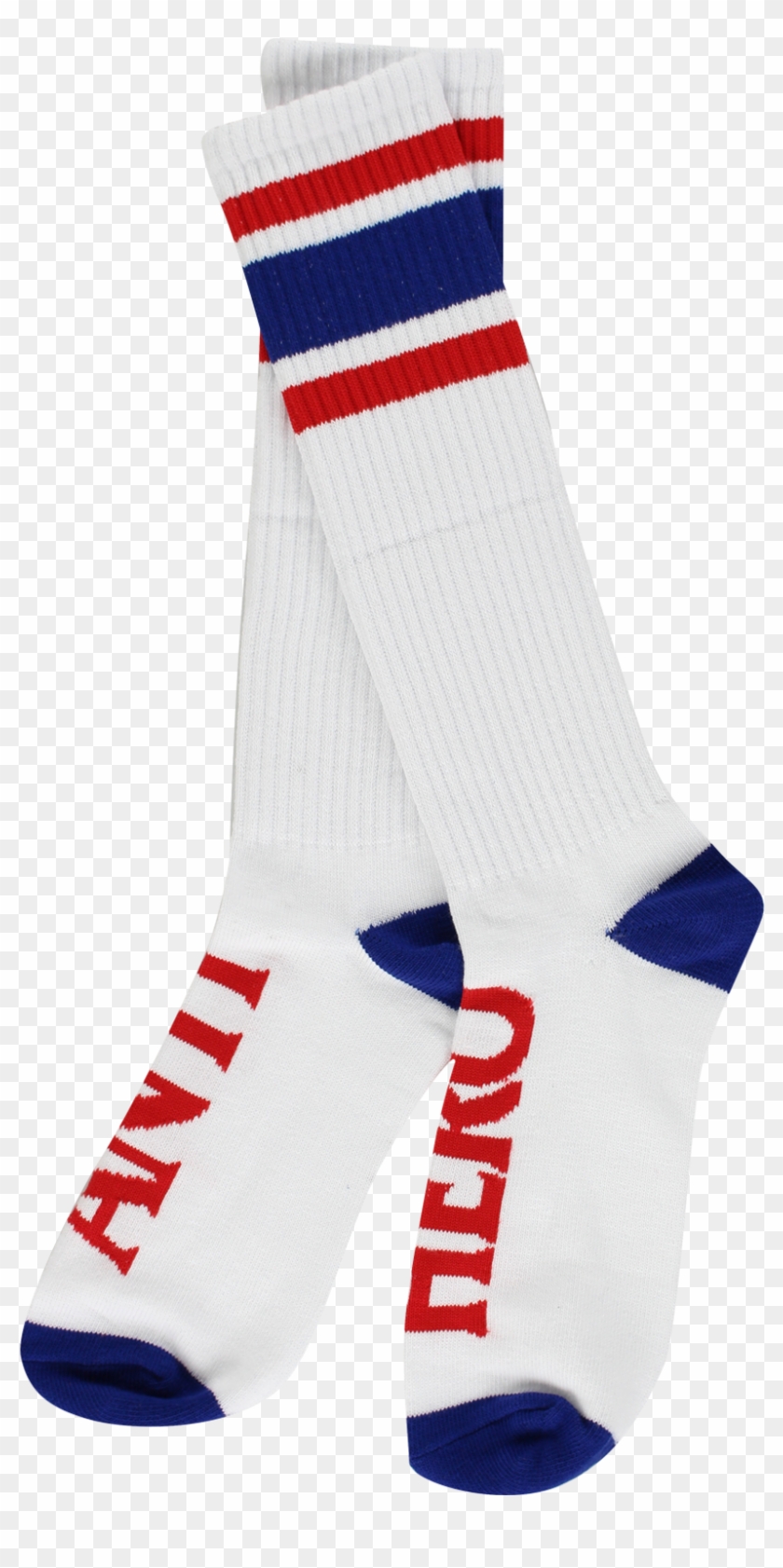 Antihero Stryper Calf Socks White/navy/red - Sock Clipart #4092087