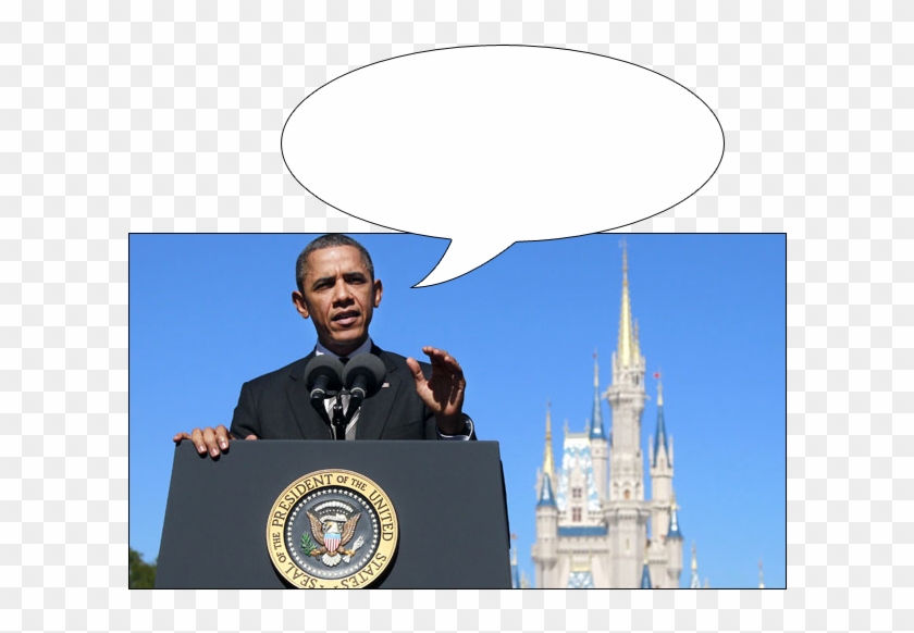 Obama At Disney - Disney World, Cinderella Castle Clipart #4092231